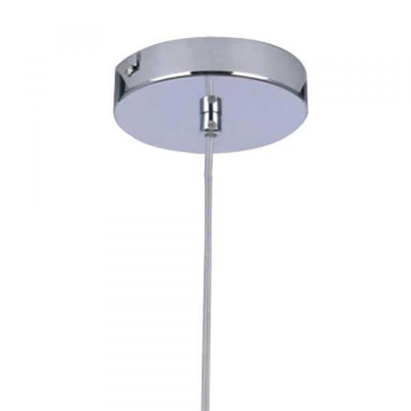 PENDENTE OBI D 11CM X 10CM 1XG9 127V / 220V CROMADO E TRANSP - PD008C - 3