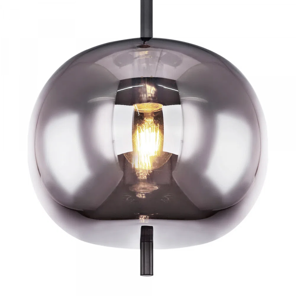 PENDENTE TRES PRETO E FUME (D)30CM (A)42.5CM 1XE27 40W - HC016 - 4