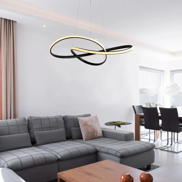 PENDENTE ATOM PRETO (D)63CM (A)15CM 1X36W 3000K 1188LM LED - 4