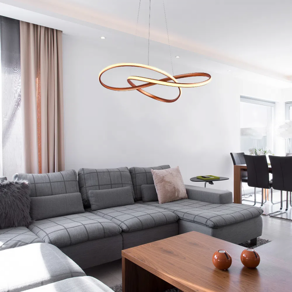 PENDENTE ATOM ROSE GOLD (D)63CM (A)15CM 1X36W 3000K 1188LM LED - 4