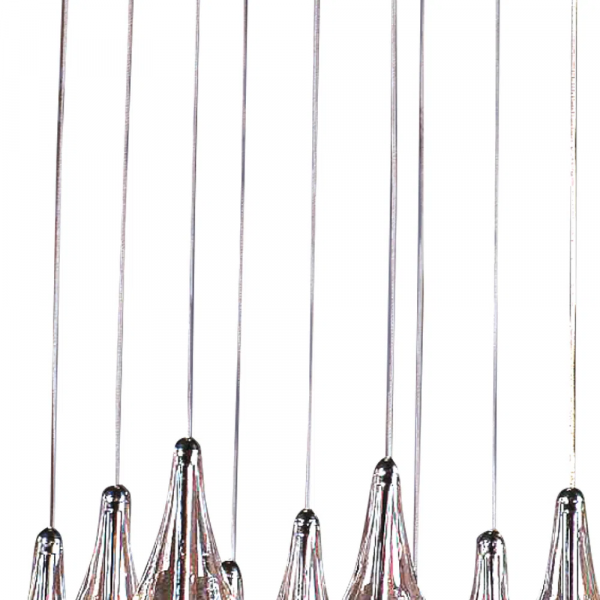 PENDENTE DROP CROMADO E TRANSPARENTE (C)31CM (L)31CM (A)21CM 9XG4 180W - HO1370B - 3