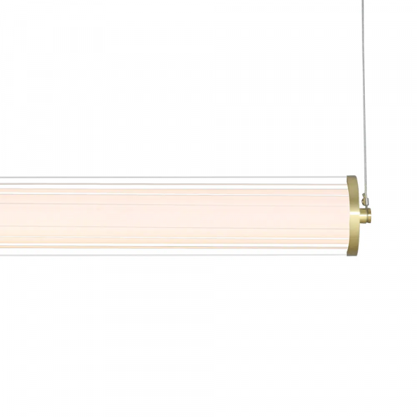 PENDENTE LAMPE BRONZE E TRANSPARENTE (C)65CM (L)7.35CM (A)7.35CM 1X23W 3000K 1150LM - HC001S - 1