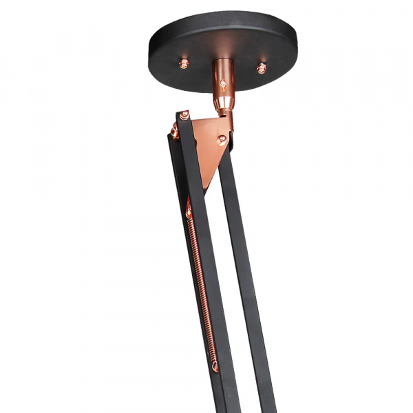 PENDENTE SCOPE COBRE E PRETO (D)25CM (A)142CM 1XE27 40W - HU1002B - 1