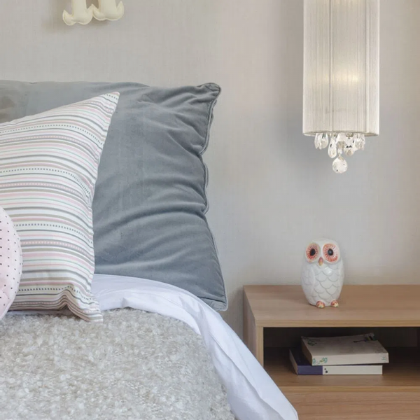 PENDENTE SILK D 20CM X 55CM 2XE27 127V / 220V CROMADO. PRATA E TRANSP - HU2089S - 3