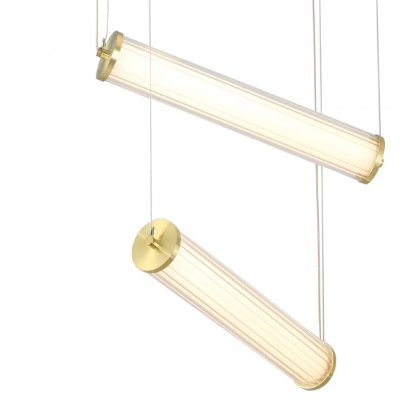 PENDENTE LAMPE BRONZE E TRANSPARENTE (D)50CM (A)190CM 5X15W 3000K 3750LM - HC002 - 2