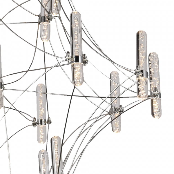 PENDENTE JUN D 78CM X 102CM 33 X LED 0.8W CROMADO E BRANCO FOSCO - JJ004 - 4