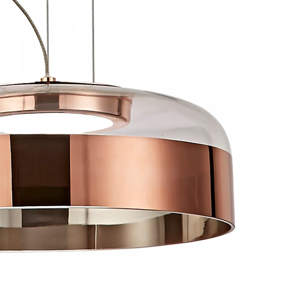 PENDENTE OTTO COBRE E TRANSPARENTE (D)31.5CM (A)11CM 1X15W 3000K 750LM - JO007E - 4