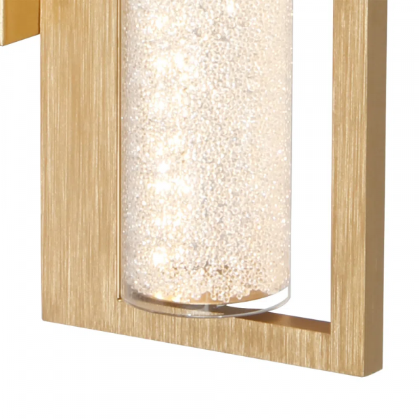 ARANDELA GLITTER DOURADO E TRANSPARENTE (C)35CM (L)12CM (A)17.5CM 1X8W 3000 - HC008 - 1