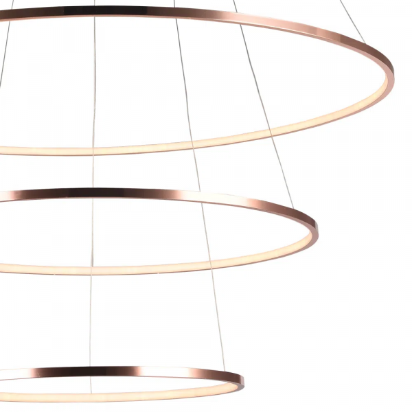 PENDENTE BIRDIE ROSE GOLD E BRANCO (D)80 + 60 + 40CM (A)42CM 17W + 13W + 9W - KW002E - 4