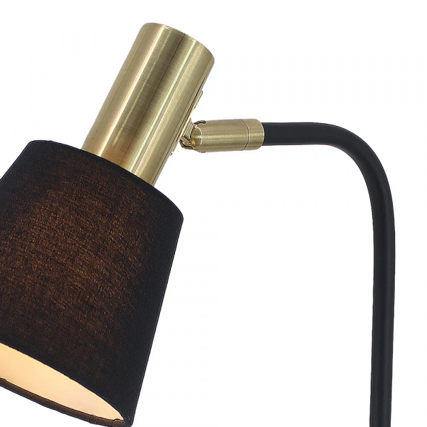 ABAJUR PIPE DOURADO E PRETO (D)12CM (A)49.5CM 1XE14 40W - ME002 - 2