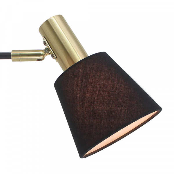 ARANDELA PIPE DOURADO E PRETO E MARROM (D)12CM (A)31CM 1XE14 40W - ME005 - 2