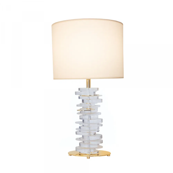 BASE PARA ABAJUR VENETO DOURADO E TRANSPARENTE (C)25CM (L)13CM (A)53CM 1XE27 40W - MI011 - 1