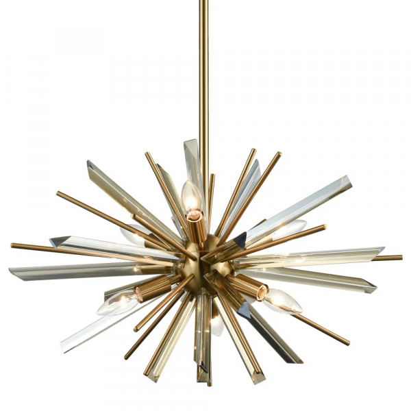 PENDENTE NIX BRONZE E TRANSPARENTE (D)66CM (A)38CM 6XE14 240W - BO013S - 3