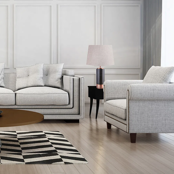 BASE PARA ABAJUR MARMO COBRE E PRETO (D)12CM (A)39CM 1XE27 40W - GL001EB - 4