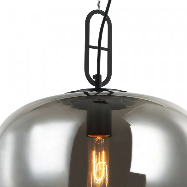 PENDENTE KHAO D 35CM X 36,5CM 1XE27 127V / 220V PRETO E FUME - OP061S - 2