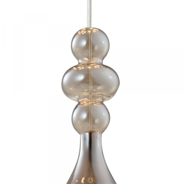 PENDENTE LAE DOURADO E CHAMPAGNE (D)15CM (A)29CM 1X5W 3000K - KB003 - 2