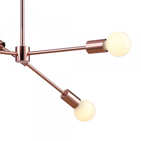 PENDENTE LEBLON ROSE GOLD (D)60CM (A)118CM 5XE27 200W - RM001R - 2