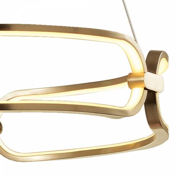 PENDENTE LUMINA DOURADO (D)45CM (A)9.5CM 1X37W 3000K 1850LM - BB006G - 3