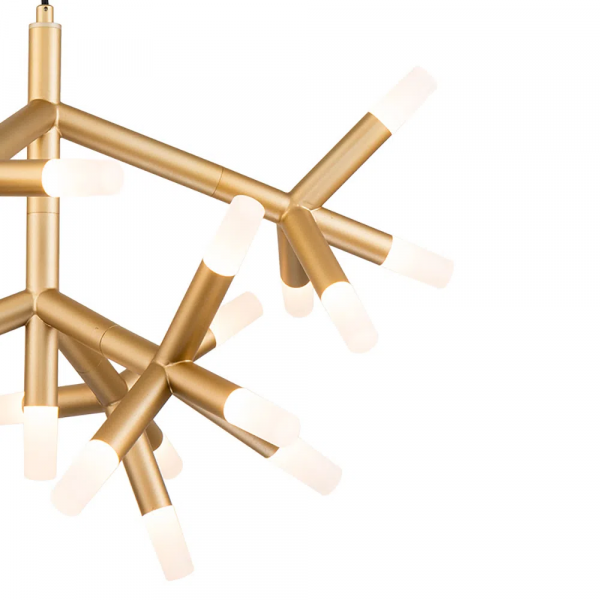 PENDENTE MANACA DOURADO E BRANCO (D)72CM 25X3W 3000K 4500LM - BD003S - 3