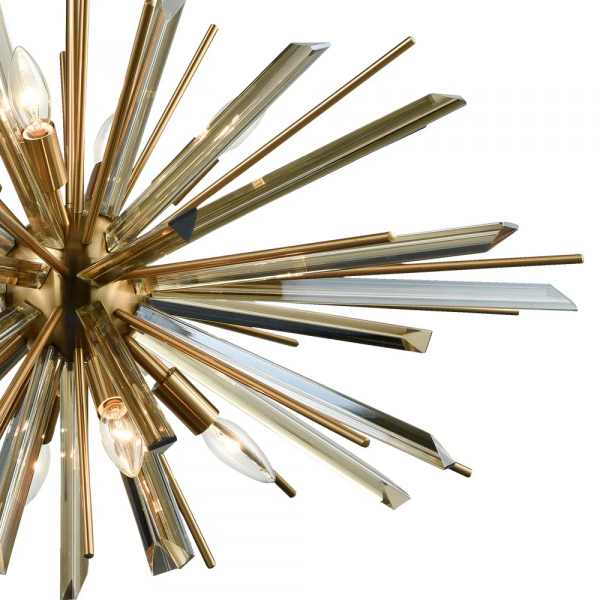 PENDENTE NIX BRONZE E TRANSPARENTE (D)99CM (A)56CM 10XE14 400W - BO013L - 3