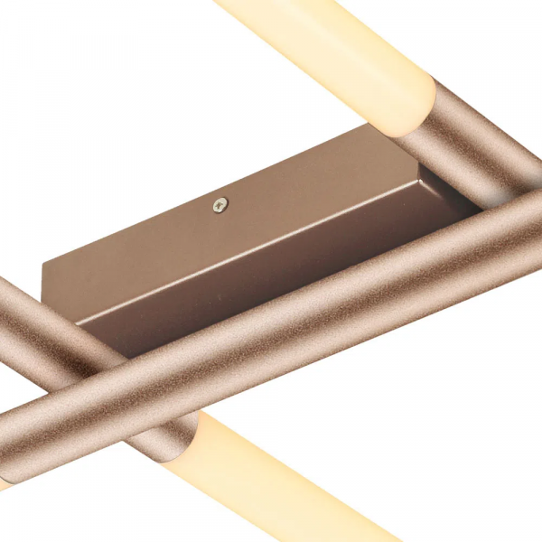 PLAFON DE SOBREPOR PALITO DOURADO (C)86CM (L)70CM (A)7CM 6X6W 2700K 1800LM - CD017 - 3