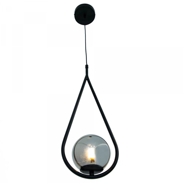 PENDENTE PINGO PRETO E FUME (D)18CM (A)30CM 1XG9 25W - TR001B - 3