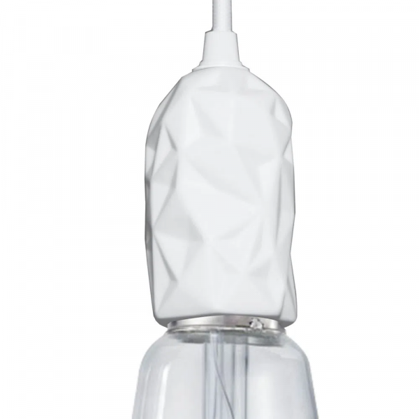 PENDENTE PLOT D 5CM X 9CM 1XE27 127V / 220V BRANCO - CH001B - 3