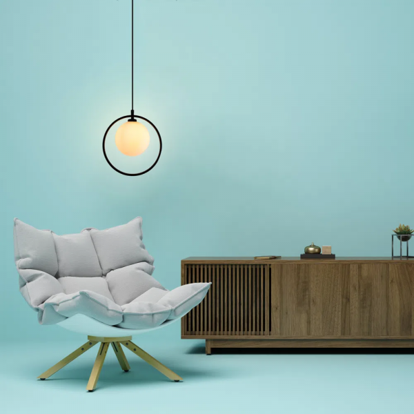 PENDENTE SFERA PRETO (D)26CM (A)3CM 5X5W G9 - 3