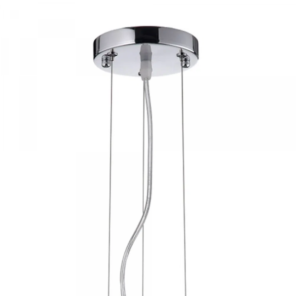 PENDENTE / PLAFON SOHO CROMADO E TRANSPARENTE (D)28CM (A)13CM 3XG9 75W - PD005CR - 2