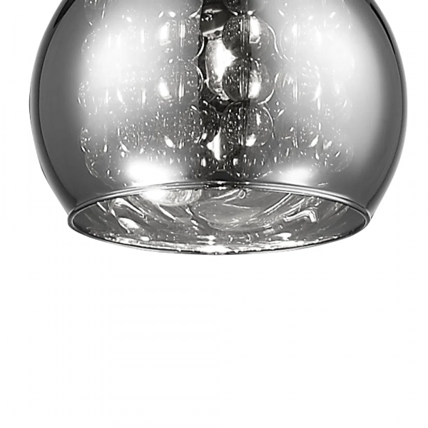 PENDENTE SOHO CROMADO E TRANSPARENTE (D)16CM (A)13CM 1XG9 25W - HO7613 - 2