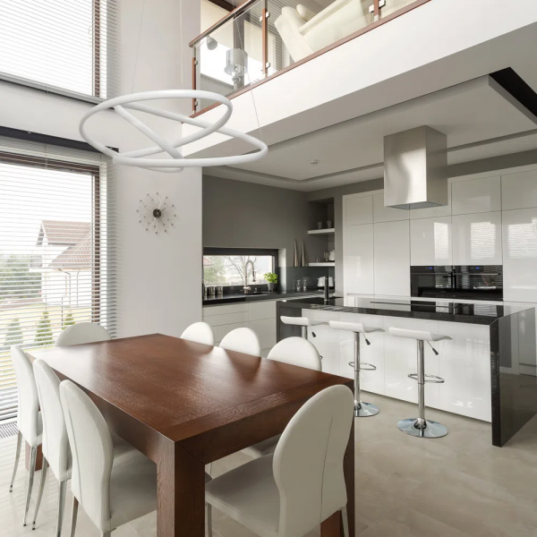 PENDENTE ZIG BRANCO (C)88CM (L)32CM (A)22CM 1X35W 3000K 1800LM - TP002 - 3