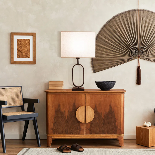 BASE PARA ABAJUR ARCO PRETO (C)10CM (L)15CM (A)45CM 1XE27 40W - GL018B - 3