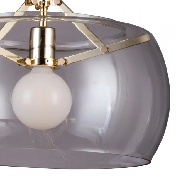 PENDENTE NOBU D 40CM X 31CM 1 X A60 40W FRENCH GOLD E TRANSP - RE004GC - 3