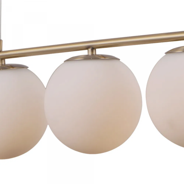 PENDENTE PETIT POA DOURADO E BRANCO (C)60CM (L)15CM (A)27CM 3XE27 BOLINHA 15W - SQ001 - 3