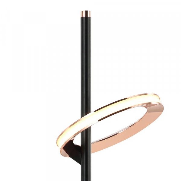 ABAJUR GINGA ROSE GOLD E PRETO (D)20CM (A)60CM 4,3W + 6,1W 3000K 520LM - BB013 - 2