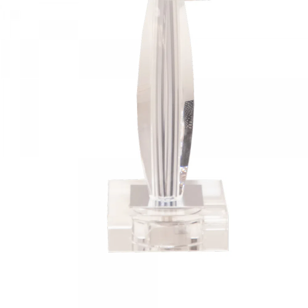 BASE PARA ABAJUR KRISTALO CROMADO E TRANSPARENTE (C)8CM (L)8CM (A)28CM 1XE27 40W - XL001 - 2