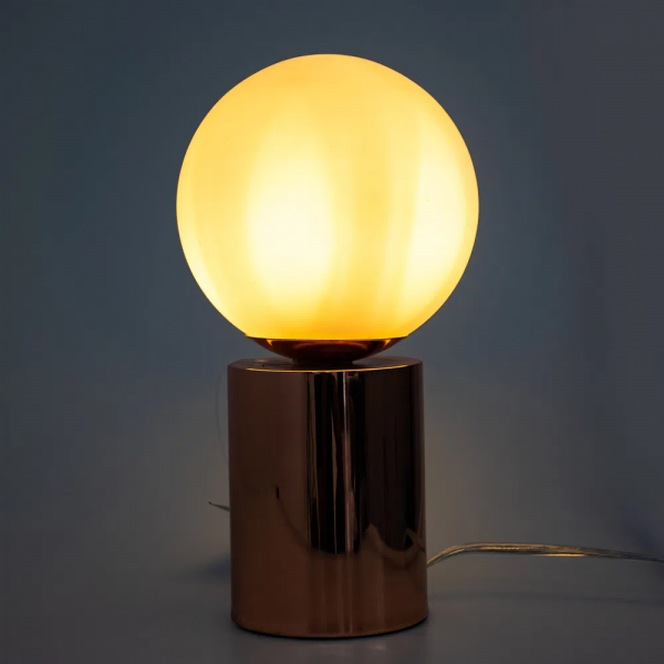 ABAJUR OY COBRE E BRANCO (D)14CM (A)25.5CM 1XG9 25W - GL017E - 2