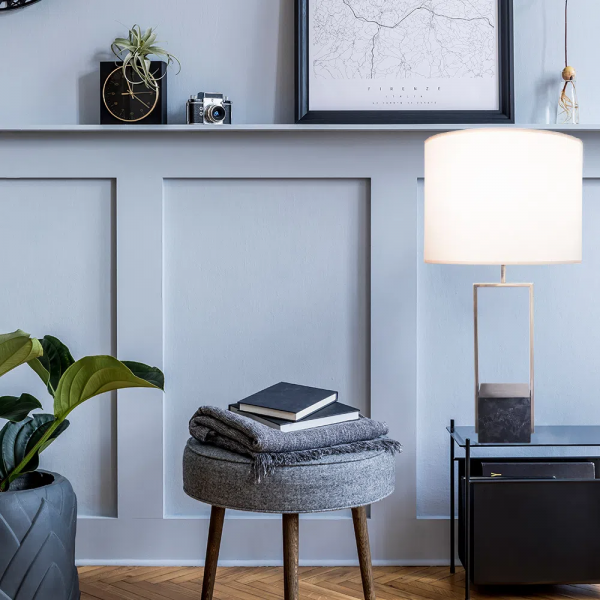 BASE PARA ABAJUR QUADRATTO BRONZE E PRETO (C)13CM (L)15CM (A)50CM 1XE27 40W - GL020G - 4