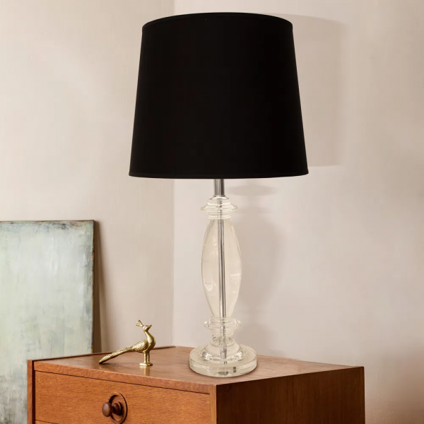 BASE PARA ABAJUR SCENT CROMADO E TRANSPARENTE (D)16CM (A)53CM 1XE27 40W - XL1339 - 3