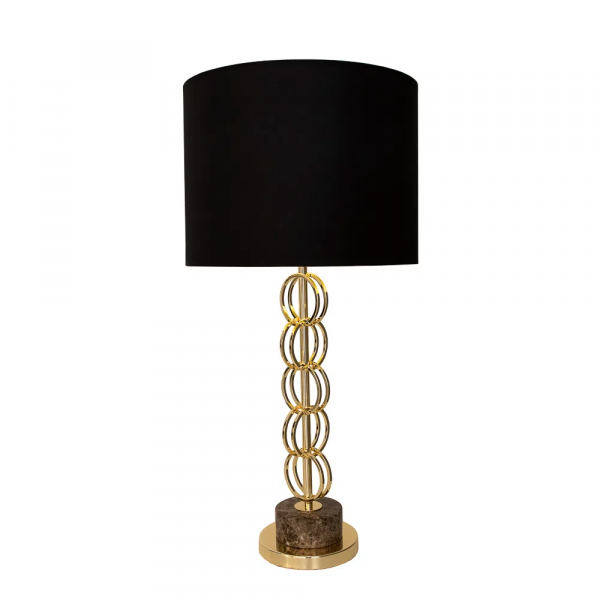 BASE PARA ABAJUR VENETO DOURADO E MARROM (D)18CM (A)57.5CM 1XE27 40W - MI005 - 1