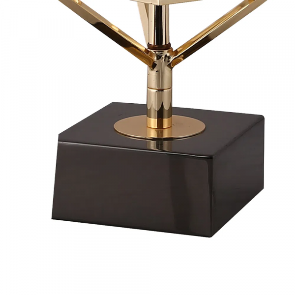 BASE PARA ABAJUR VENETO DOURADO E PRETO (D)22.5CM (A)50CM 1XE27 40W - MI012 - 2