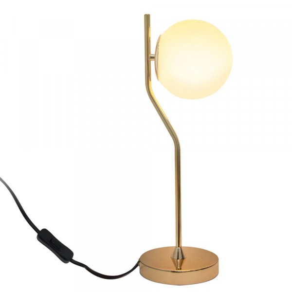 ABAJUR VIVA DOURADO E BRANCO (D)17CM (A)49CM 1XE27 BOLINHA 5W - SQ007 - 3