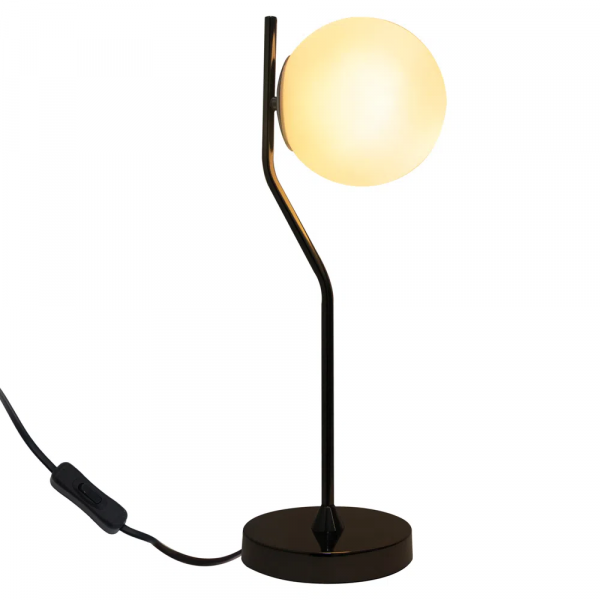 ABAJUR VIVA CROMO NEGRO E BRANCO (D)17CM (A)49CM 1XE27 BOLINHA 5W - SQ007B - 2