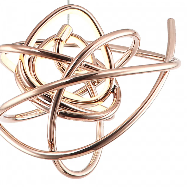 PENDENTE NINHO DOURADO E BRANCO (D)23CM 1X12W 3000K 960LM - WD017S - 3