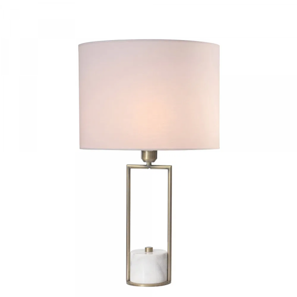 BASE PARA ABAJUR VENETO BRONZE E BRANCO (D)12.5CM (A)39.6CM 1XE27 40W - WR001 - 1