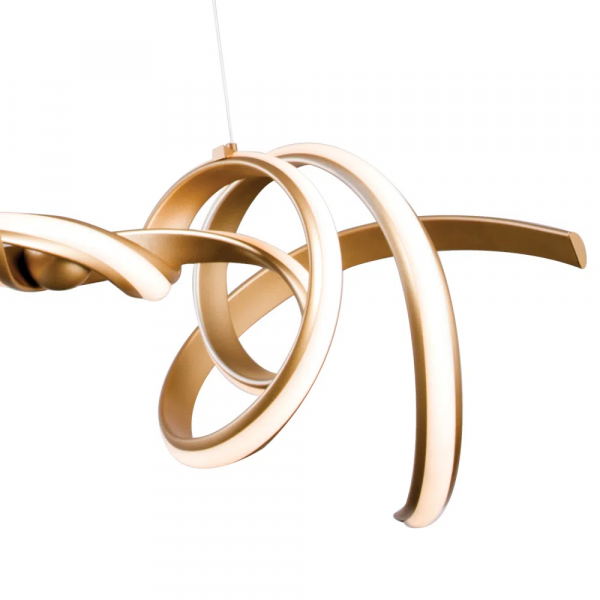 PENDENTE FLUIRE DOURADO (C)100CM (L)25CM (A)30CM 1X45W 3000K 2700LM - RE006 - 2