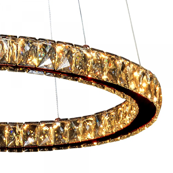 PENDENTE AURA PICCOLA COBRE E CHAMPAGNE (D)60CM (A)5.5CM 1X24W 3000K 1320LM - ID010E - 3