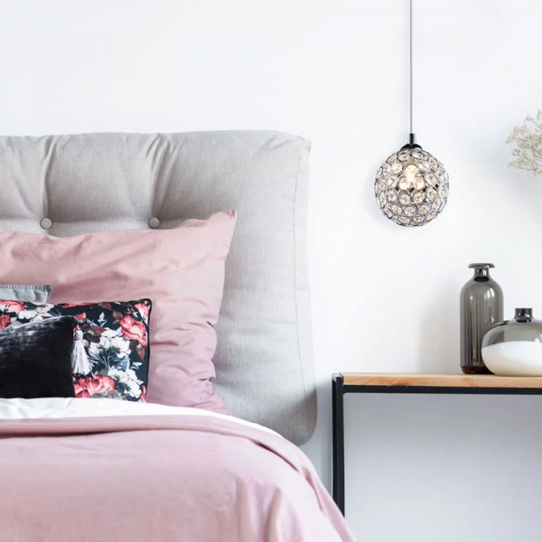 PENDENTE ARPEJO CROMADO E TRANSPARENTE (D)11CM 1XG9 40W - GA011 - 2