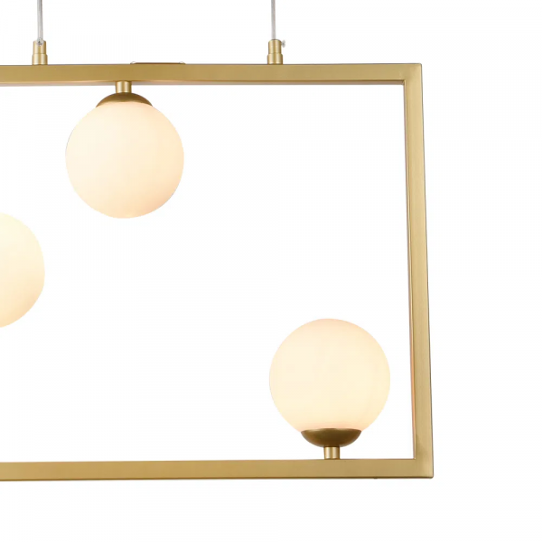 PENDENTE BALANÇO DOURADO E BRANCO (D)45CM (A)35CM 3XG9 75W - TR005 - 3