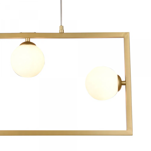 PENDENTE BALANÇO DOURADO E BRANCO (D)60CM (A)30CM 3XG9 75W - TR003 - 2